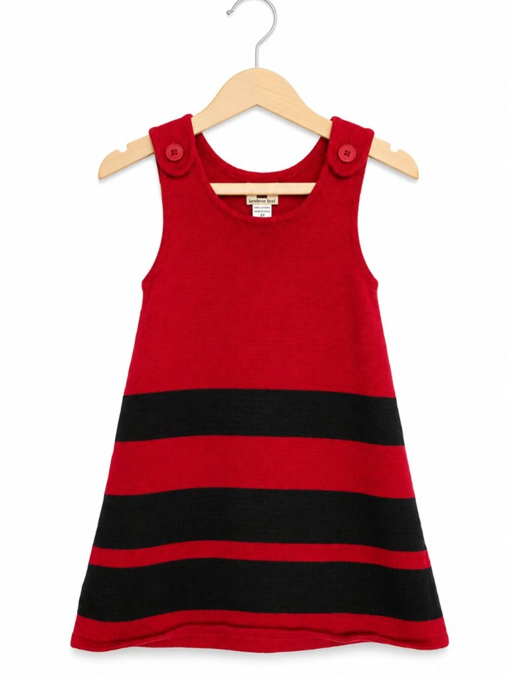 Tea Collection Girls Jumper Size 5 Red Black Stripe Maramures Sweater Dress Knit